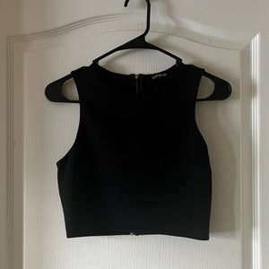 Express crop top, criss cross back detail